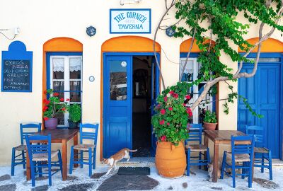 A Katapola sur l'île grecque d'Amorgos